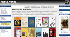 Desktop Screenshot of mantis-verlag.de